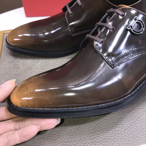 Replica Salvatore Ferragamo Leather Shoes For Men #1356497 $100.00 USD for Wholesale