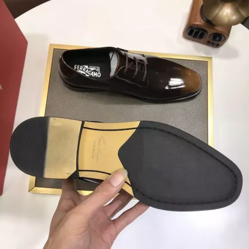 Replica Salvatore Ferragamo Leather Shoes For Men #1356497 $100.00 USD for Wholesale