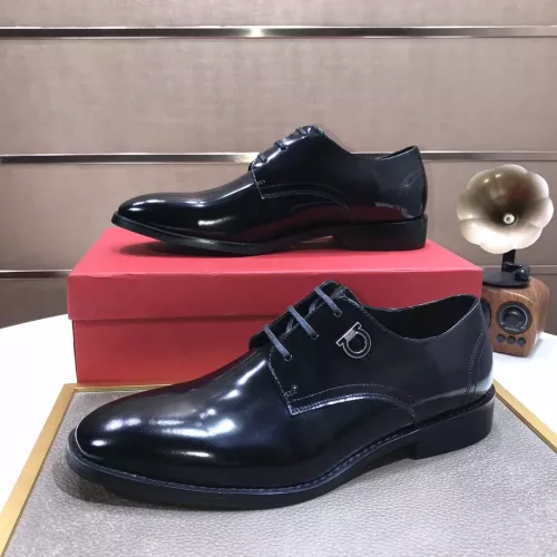 Replica Salvatore Ferragamo Leather Shoes For Men #1356498 $100.00 USD for Wholesale