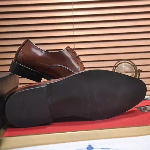 Replica Prada Leather Shoes For Men #1356518 $100.00 USD for Wholesale