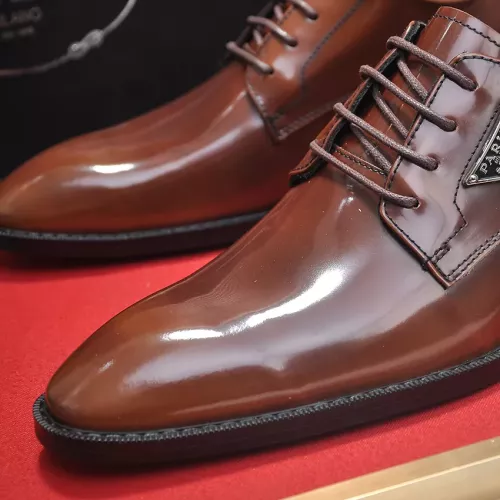 Replica Prada Leather Shoes For Men #1356518 $100.00 USD for Wholesale