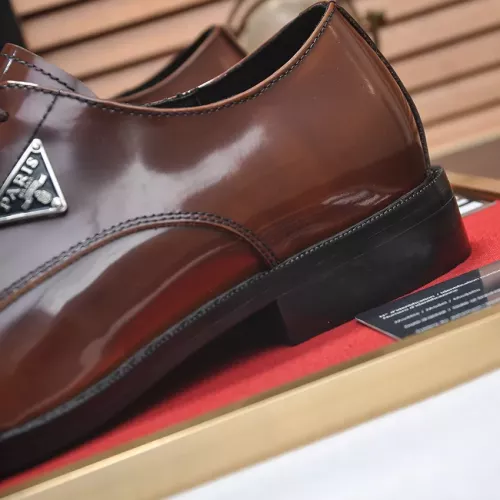Replica Prada Leather Shoes For Men #1356518 $100.00 USD for Wholesale