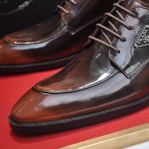Replica Prada Leather Shoes For Men #1356521 $100.00 USD for Wholesale