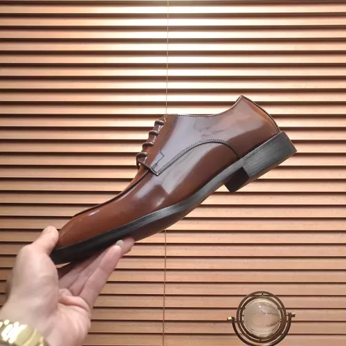 Replica Prada Leather Shoes For Men #1356523 $100.00 USD for Wholesale