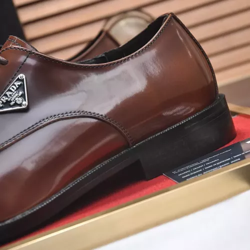 Replica Prada Leather Shoes For Men #1356523 $100.00 USD for Wholesale