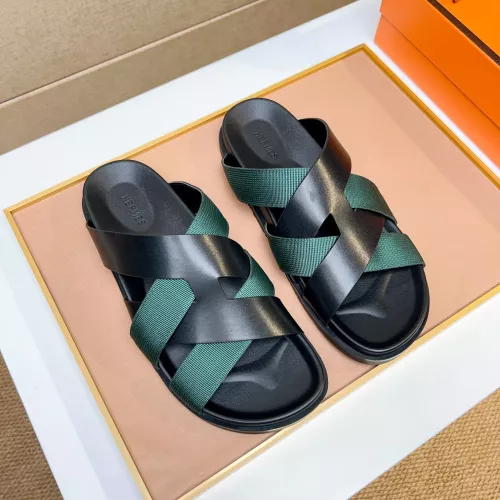Replica Hermes Slippers For Men #1357135 $56.00 USD for Wholesale