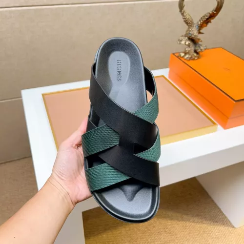 Replica Hermes Slippers For Men #1357135 $56.00 USD for Wholesale