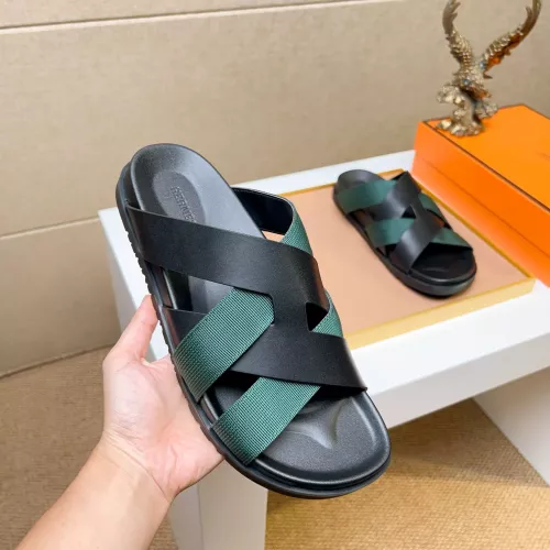 Replica Hermes Slippers For Men #1357135 $56.00 USD for Wholesale