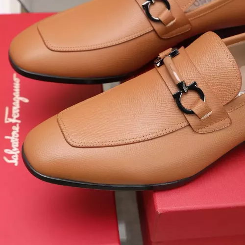 Replica Salvatore Ferragamo Leather Shoes For Men #1357311 $122.00 USD for Wholesale