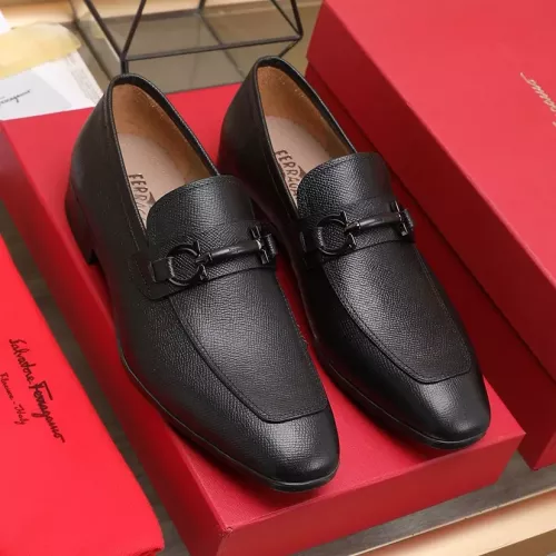 Replica Salvatore Ferragamo Leather Shoes For Men #1357312 $122.00 USD for Wholesale