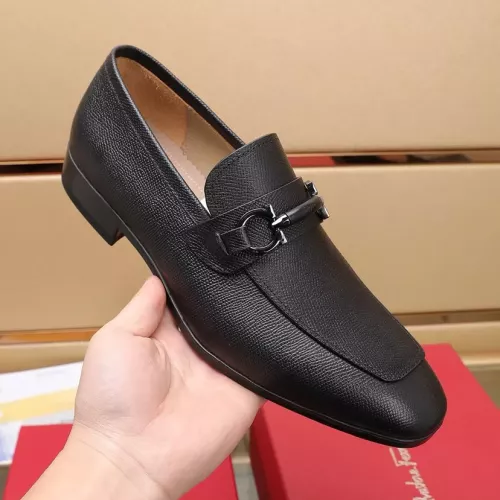 Replica Salvatore Ferragamo Leather Shoes For Men #1357312 $122.00 USD for Wholesale