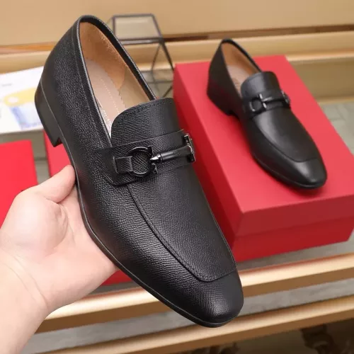 Replica Salvatore Ferragamo Leather Shoes For Men #1357312 $122.00 USD for Wholesale