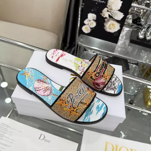 Replica Christian Dior Slippers For Women #1357584 $85.00 USD for Wholesale