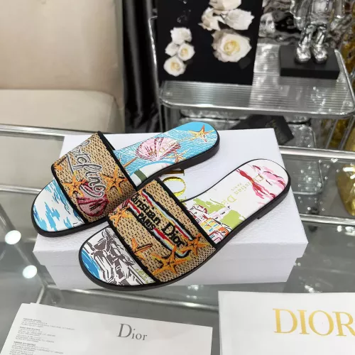 Replica Christian Dior Slippers For Women #1357584 $85.00 USD for Wholesale