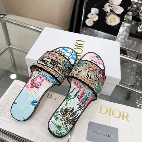 Replica Christian Dior Slippers For Women #1357586 $85.00 USD for Wholesale