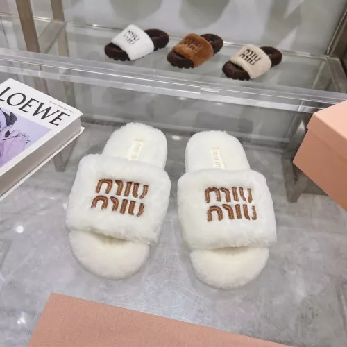 Replica MIU MIU Slippers For Women #1357589 $92.00 USD for Wholesale