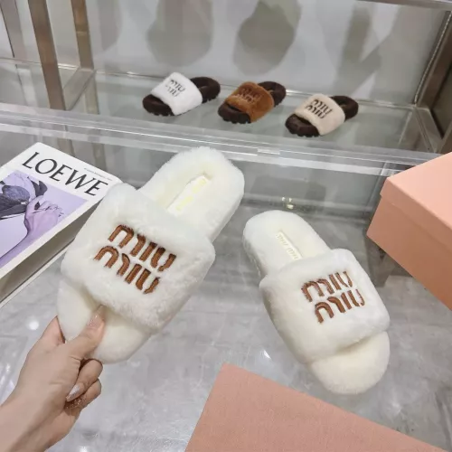 Replica MIU MIU Slippers For Women #1357589 $92.00 USD for Wholesale