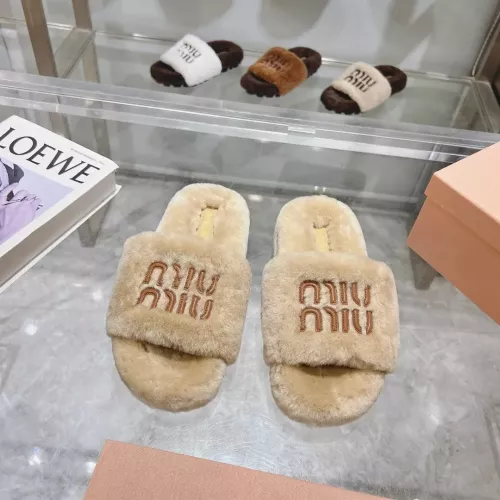 Replica MIU MIU Slippers For Women #1357590 $92.00 USD for Wholesale