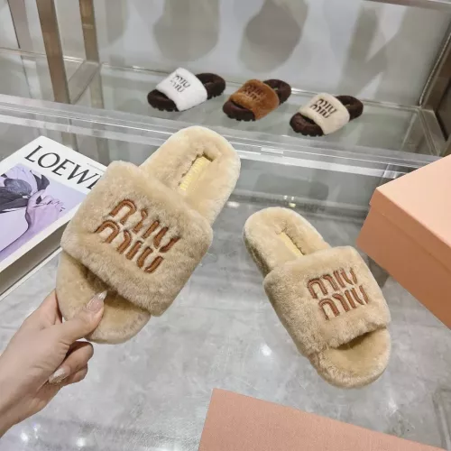 Replica MIU MIU Slippers For Women #1357590 $92.00 USD for Wholesale