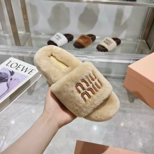 Replica MIU MIU Slippers For Women #1357590 $92.00 USD for Wholesale