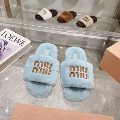 Replica MIU MIU Slippers For Women #1357592 $92.00 USD for Wholesale