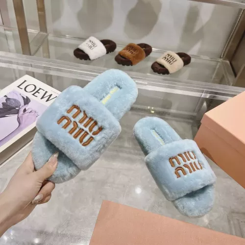 Replica MIU MIU Slippers For Women #1357592 $92.00 USD for Wholesale