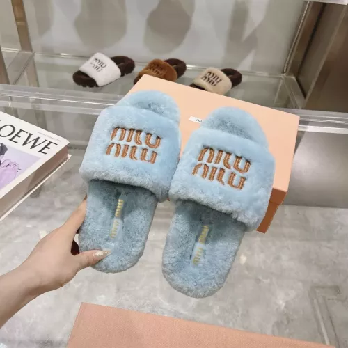 Replica MIU MIU Slippers For Women #1357592 $92.00 USD for Wholesale