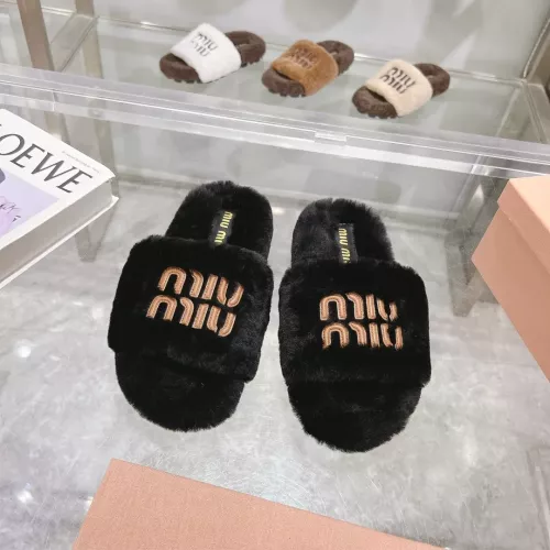 Replica MIU MIU Slippers For Women #1357593 $92.00 USD for Wholesale