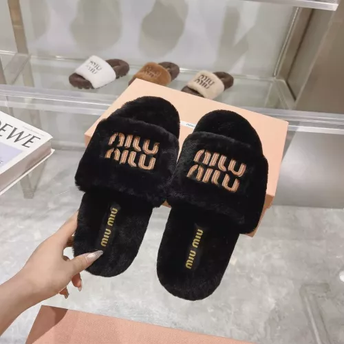 Replica MIU MIU Slippers For Women #1357593 $92.00 USD for Wholesale