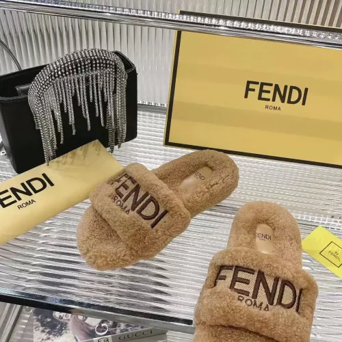 Replica Fendi Slippers For Women #1357608 $92.00 USD for Wholesale