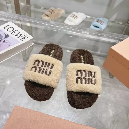 Replica MIU MIU Slippers For Women #1357646 $92.00 USD for Wholesale
