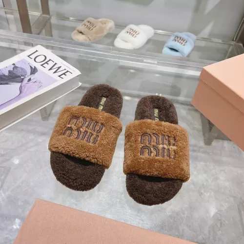 Replica MIU MIU Slippers For Women #1357647 $92.00 USD for Wholesale