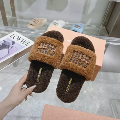 Replica MIU MIU Slippers For Women #1357647 $92.00 USD for Wholesale