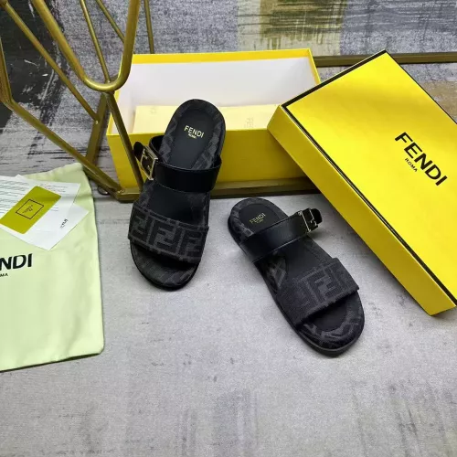 Replica Fendi Slippers For Men #1357892 $82.00 USD for Wholesale