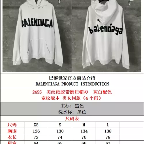 Replica Balenciaga Hoodies Long Sleeved For Unisex #1359352 $82.00 USD for Wholesale