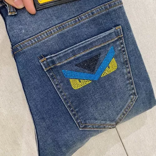 Replica Fendi Jeans For Men #1361029 $88.00 USD for Wholesale