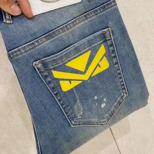 Replica Fendi Jeans For Men #1361030 $88.00 USD for Wholesale