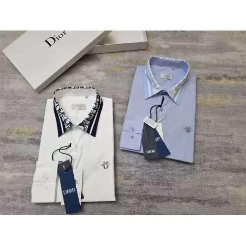 Replica Christian Dior Shirts Long Sleeved For Men #1361586 $48.00 USD for Wholesale