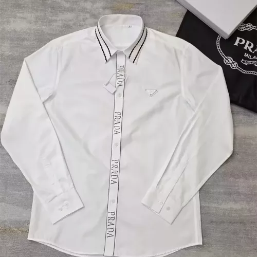 Replica Prada Shirts Long Sleeved For Men #1361592 $48.00 USD for Wholesale