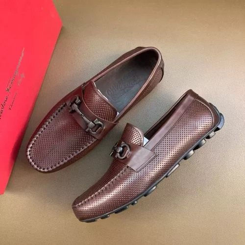 Cheap Salvatore Ferragamo Leather Shoes For Men #1361609, $$88.00 USD On Salvatore Ferragamo Leather Shoes
