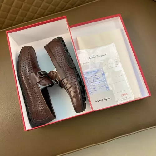 Replica Salvatore Ferragamo Leather Shoes For Men #1361609 $88.00 USD for Wholesale