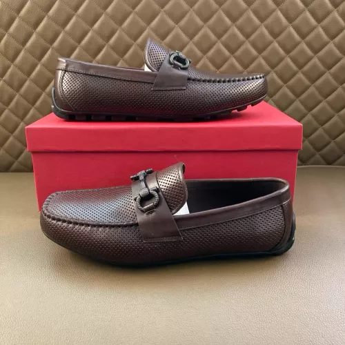 Replica Salvatore Ferragamo Leather Shoes For Men #1361609 $88.00 USD for Wholesale