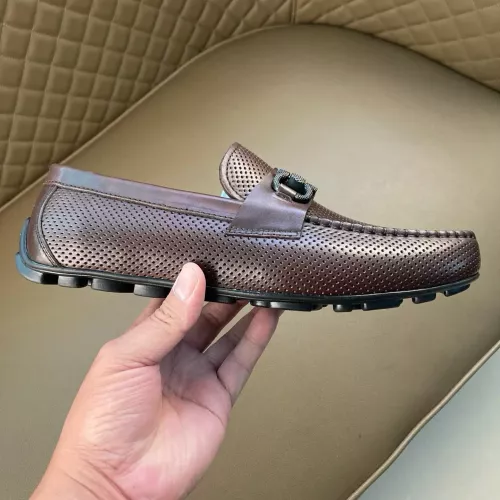 Replica Salvatore Ferragamo Leather Shoes For Men #1361609 $88.00 USD for Wholesale