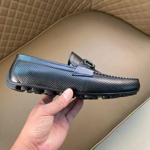 Replica Salvatore Ferragamo Leather Shoes For Men #1361610 $88.00 USD for Wholesale
