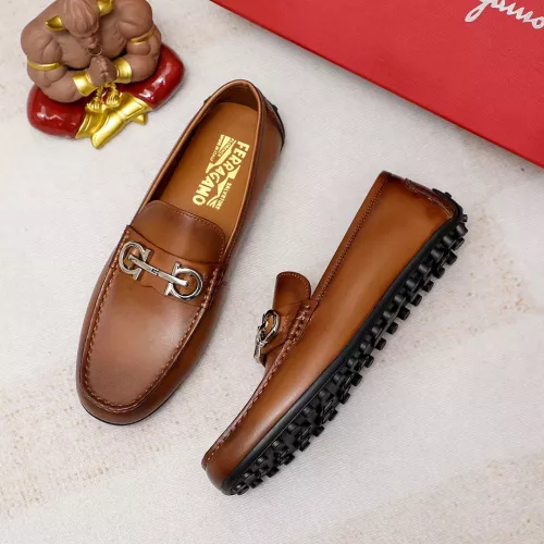 Cheap Salvatore Ferragamo Leather Shoes For Men #1361677, $$72.00 USD On Salvatore Ferragamo Leather Shoes