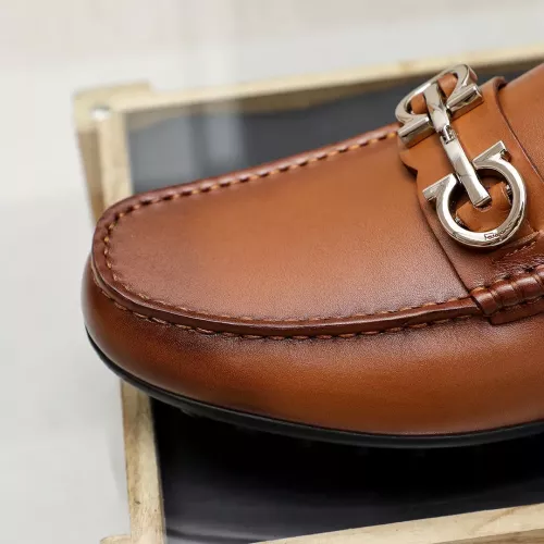 Replica Salvatore Ferragamo Leather Shoes For Men #1361677 $72.00 USD for Wholesale