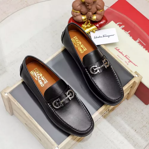 Replica Salvatore Ferragamo Leather Shoes For Men #1361678 $72.00 USD for Wholesale