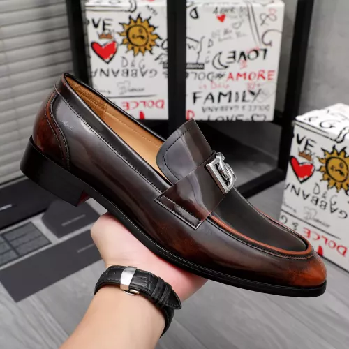 Replica Dolce & Gabbana D&G Leather Shoes For Men #1361741 $96.00 USD for Wholesale