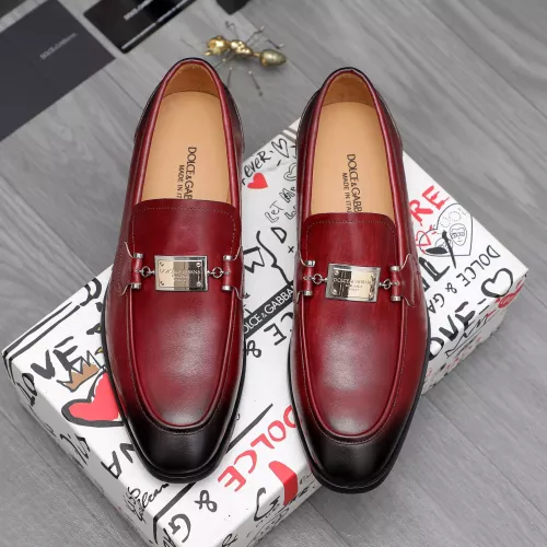 Replica Dolce & Gabbana D&G Leather Shoes For Men #1361745 $96.00 USD for Wholesale