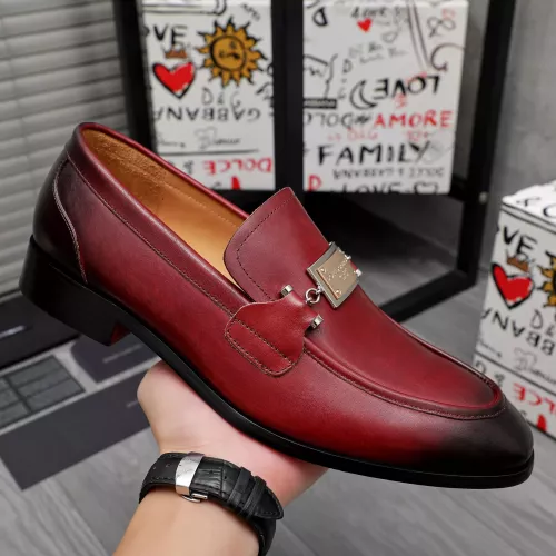 Replica Dolce & Gabbana D&G Leather Shoes For Men #1361745 $96.00 USD for Wholesale